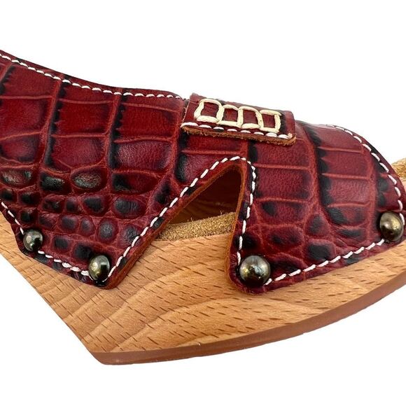 $630 New Dsquared2 Women US 7 Brown Leather Sandal Pumps Platform Heel Shoes - Picture 13 of 17